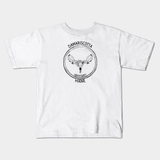 Damariscotta Maine Moose Kids T-Shirt